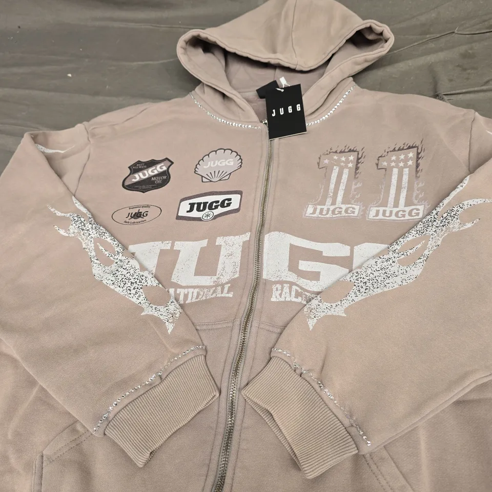 JUGG GRAPHIC ZIP HOODIE - SIZE SMALL