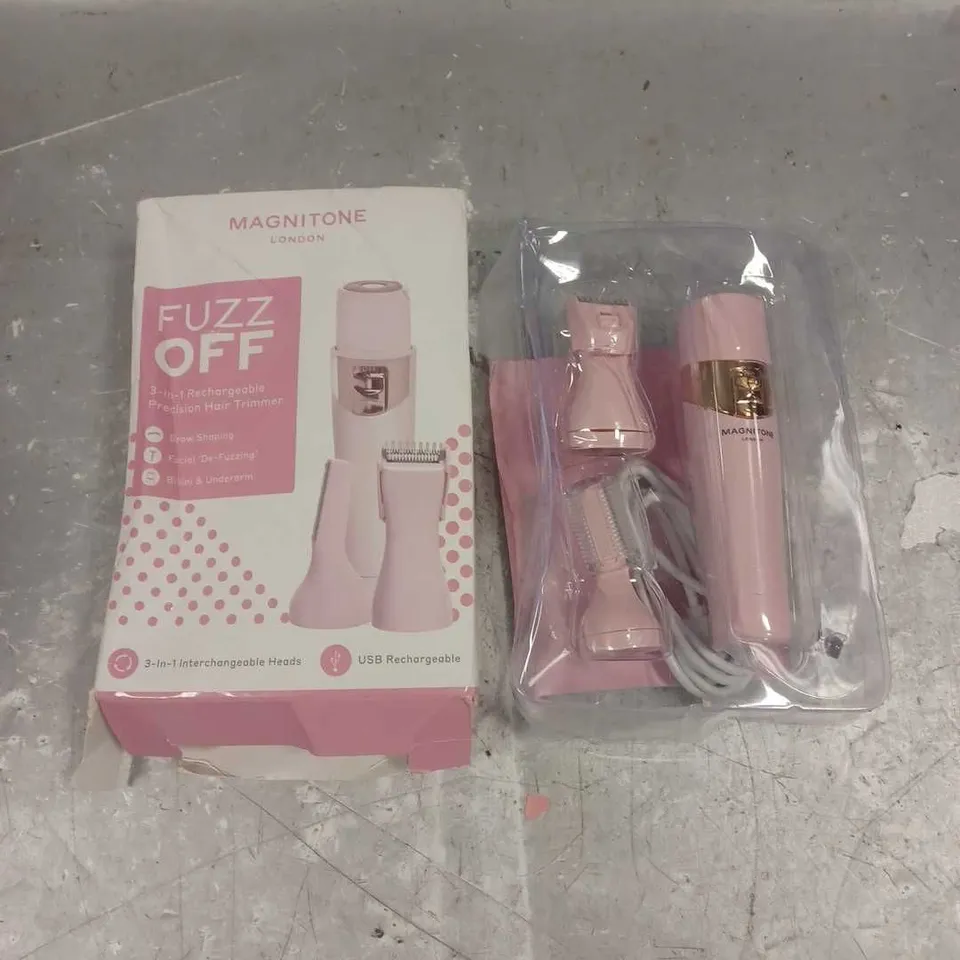 BOXED MAGNITONE FUZZ OFF 3IN1 HAIR TRIMMER IN PINK