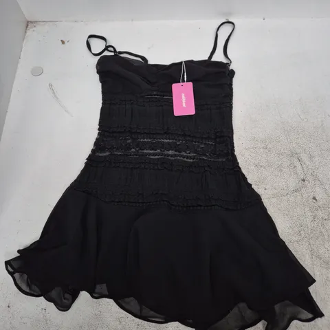 Edikted Women’s Black Lace-Trim Dress, XS