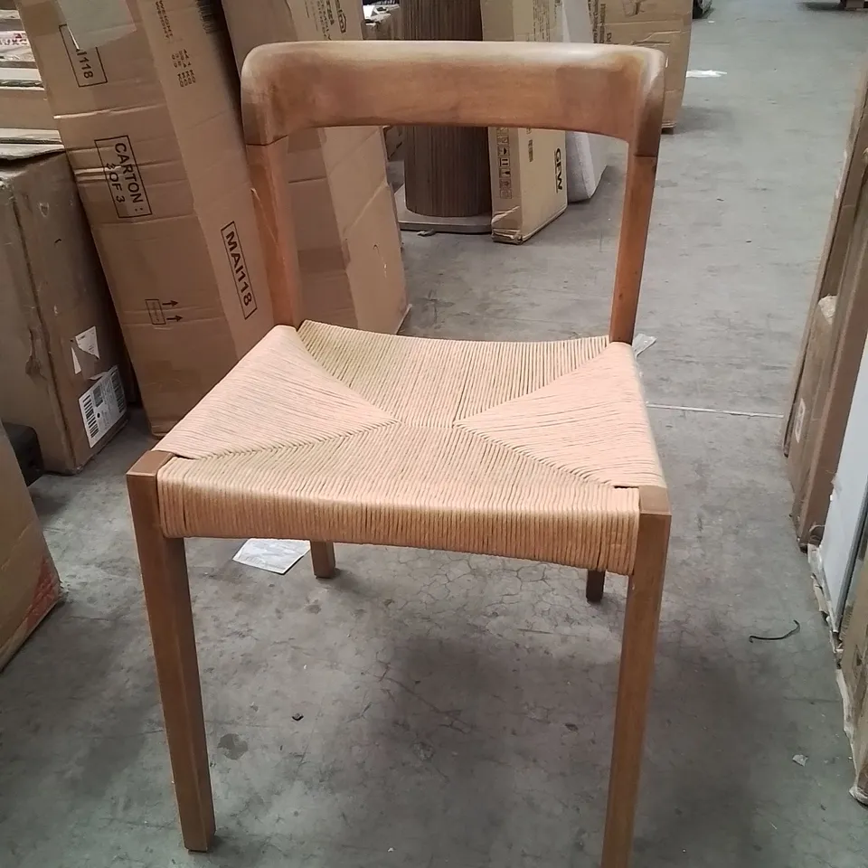 STYLISH MODERN WICKER WOODEN SIDE/DINING CHAIR 