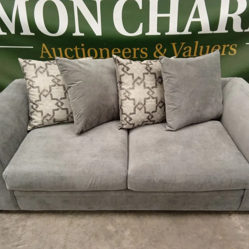 THREE POSTS ARABELLA GREY FABRIC SCATTER-BACK SOFA