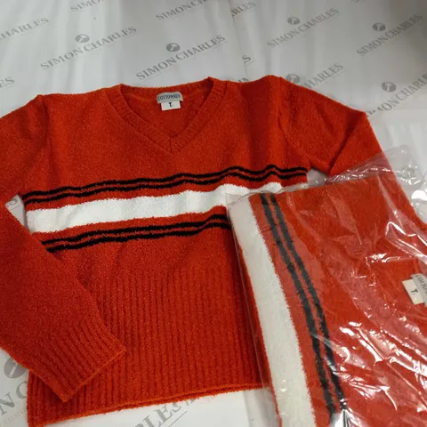LOT OF 10 COTTONADE ORANGE JUMPERS - VARIOUS SIZES