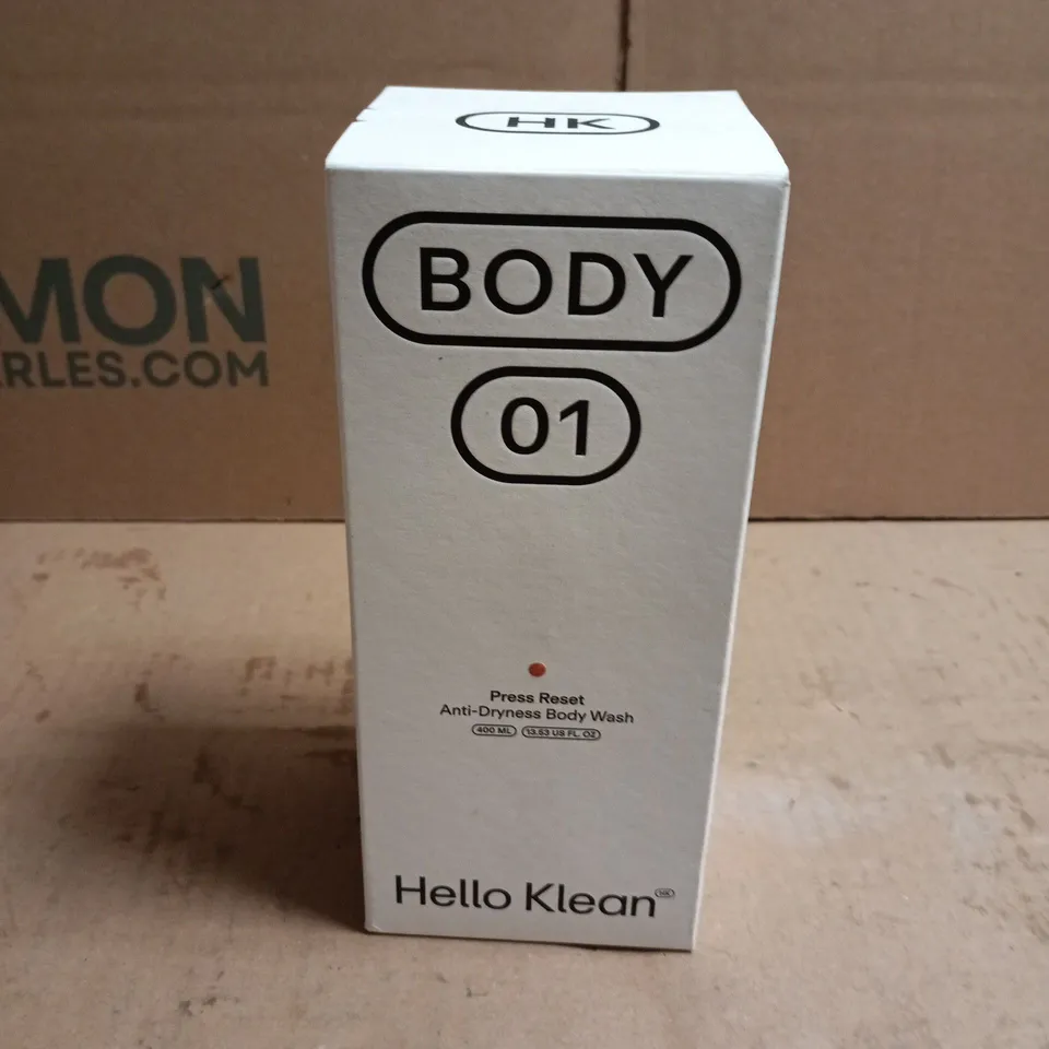 BOXED HELLO KLEAN BODY 01 PRESS REST ANTI-DRYNESS BODY WASH (400ML)