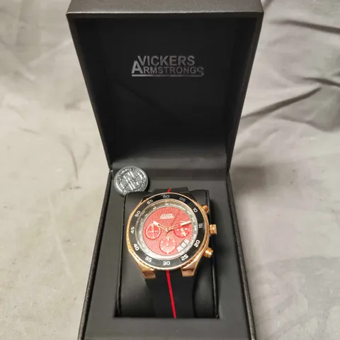 VICKER ARMSTRONGS HARRIER ROSE RED WATCH 