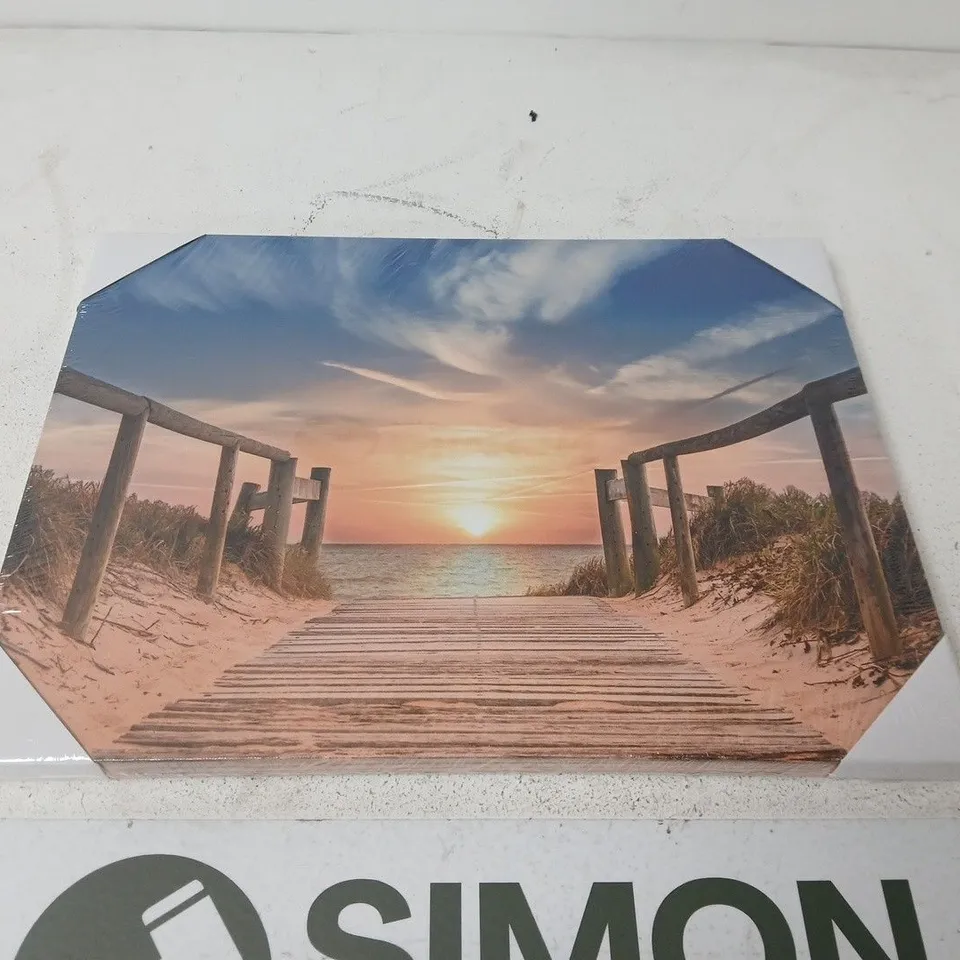 BLISS & BEYOND LUMAEDGE LED ART FRAME – BEACH SCENE