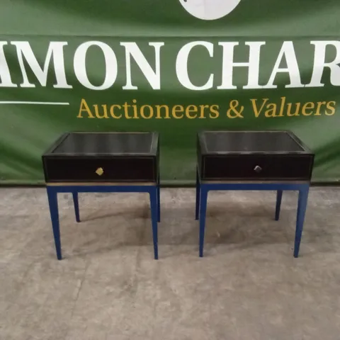 SET OF 2 QUALITY DESIGNER LARGE BEDSIDE TABLES