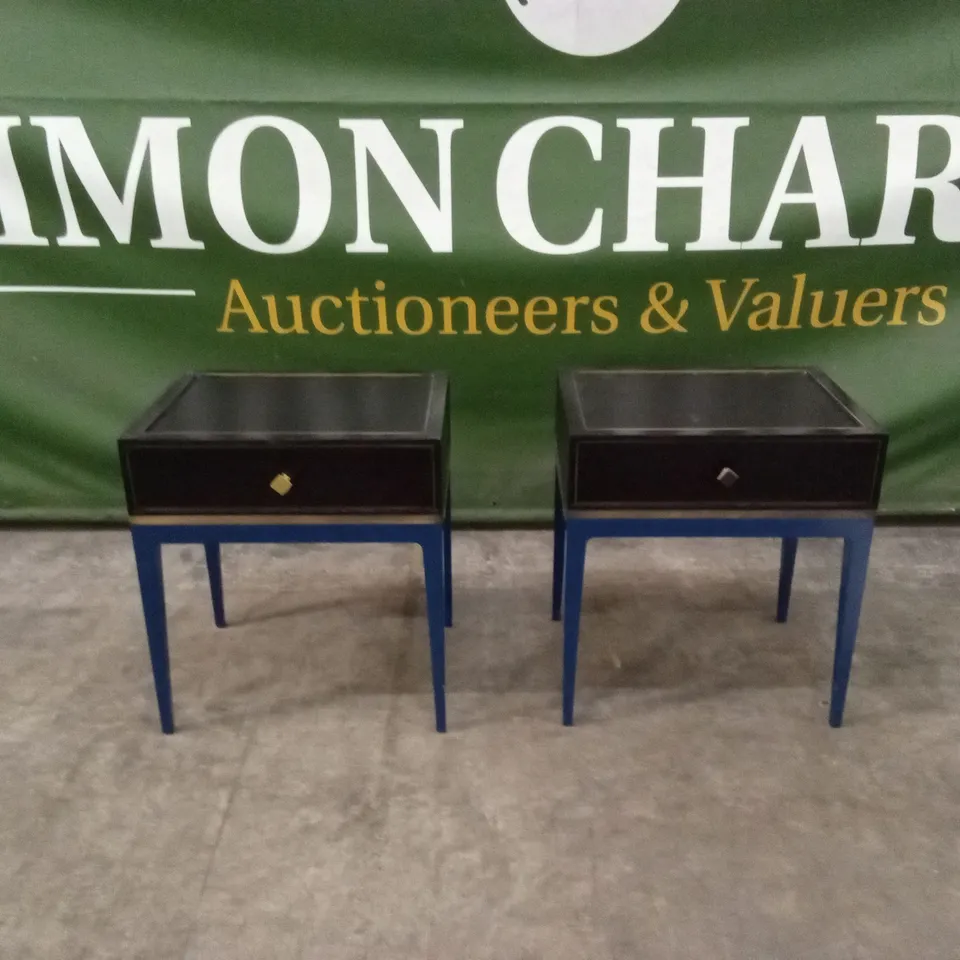 SET OF 2 QUALITY DESIGNER LARGE BEDSIDE TABLES