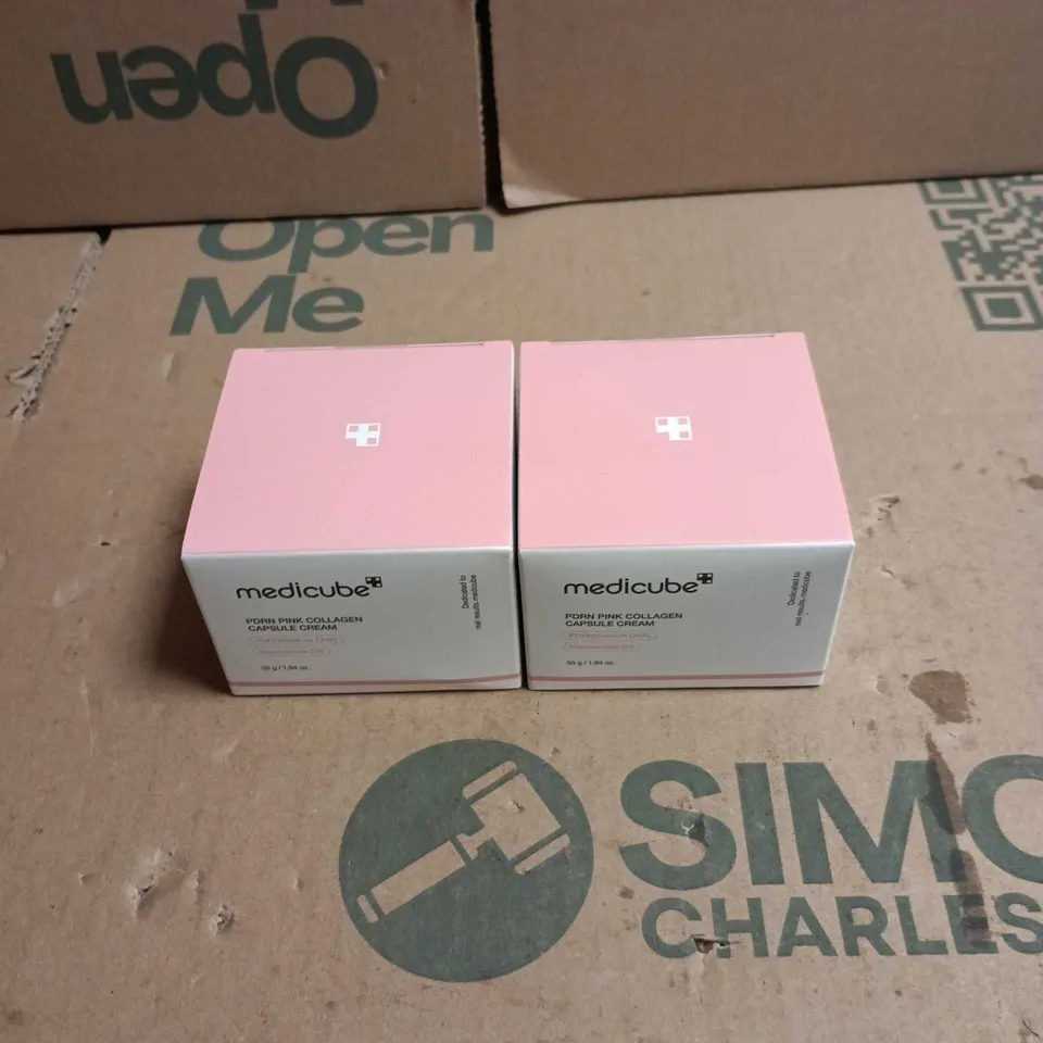 2 X MEDICUBE PDRN PINK COLLAGEN CAPSULE CREAM 55G BOXED