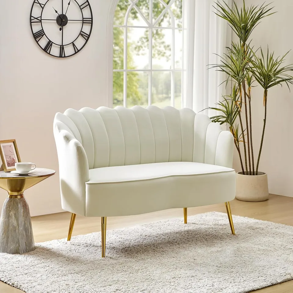 BOXED HULALA DONATA 50.2" LOVESEAT - IVORY (1 BOX)