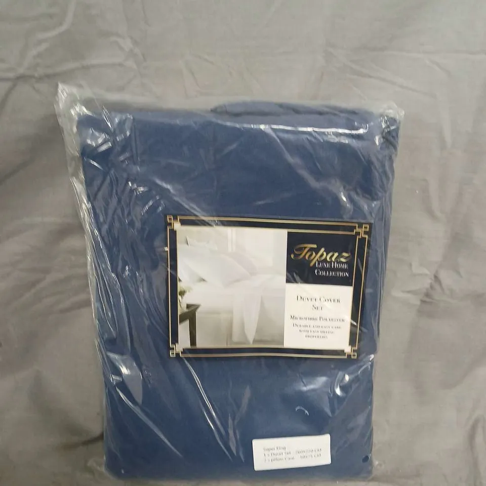 TOPPER HOME COLLECTION DUVET COVER SET - BLUE - x5