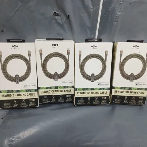 4 BOXED HOUSE OF MARLEY REWIND CHARGING CABLE 