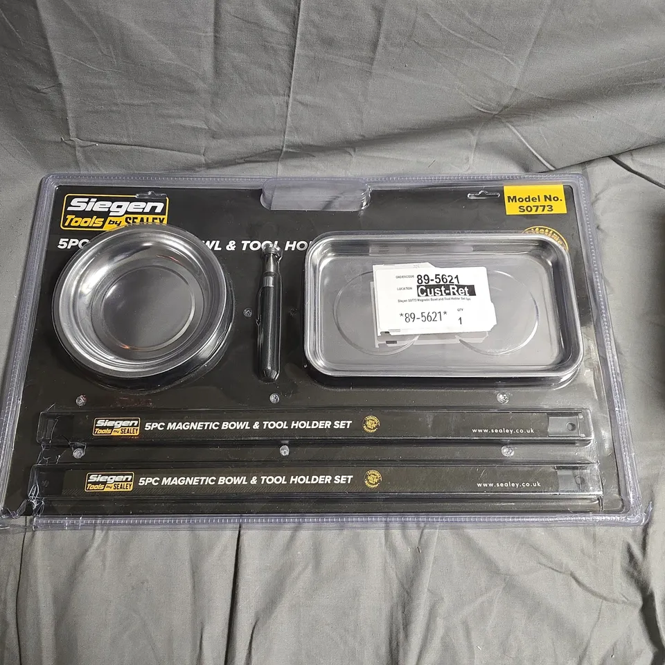 Siegen Tools by Sealey 5pc Magnetic Bowl & Tool Holder Set – Model S0773