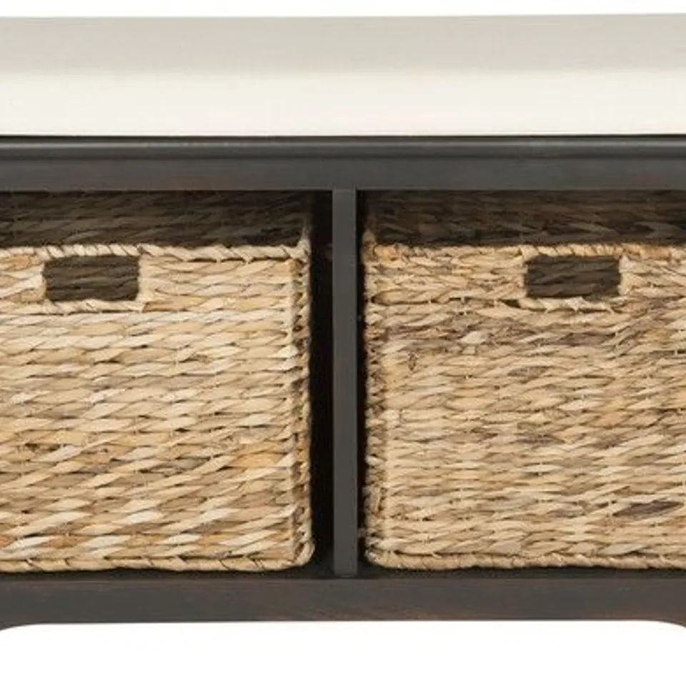 BOXED FREDDY WICKER STORAGE BENCH
