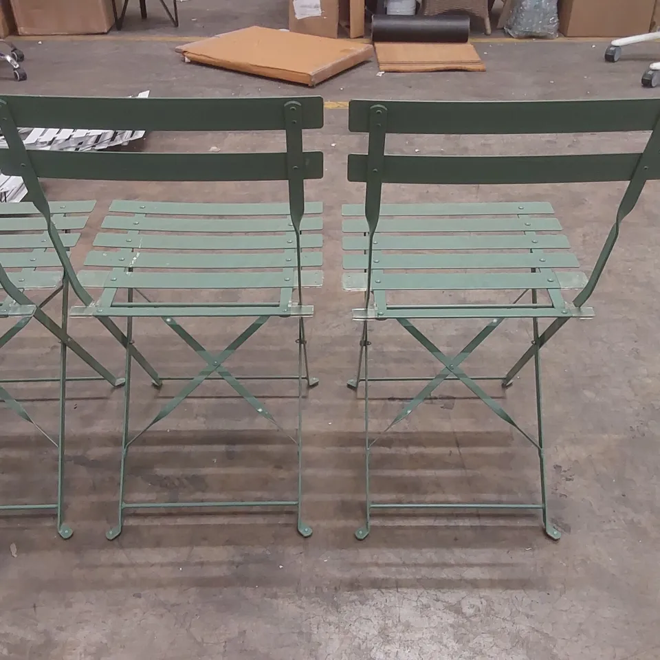 RIVE DROITE BISTRO CHAIRS SET OF 4 THISTLE GREEN