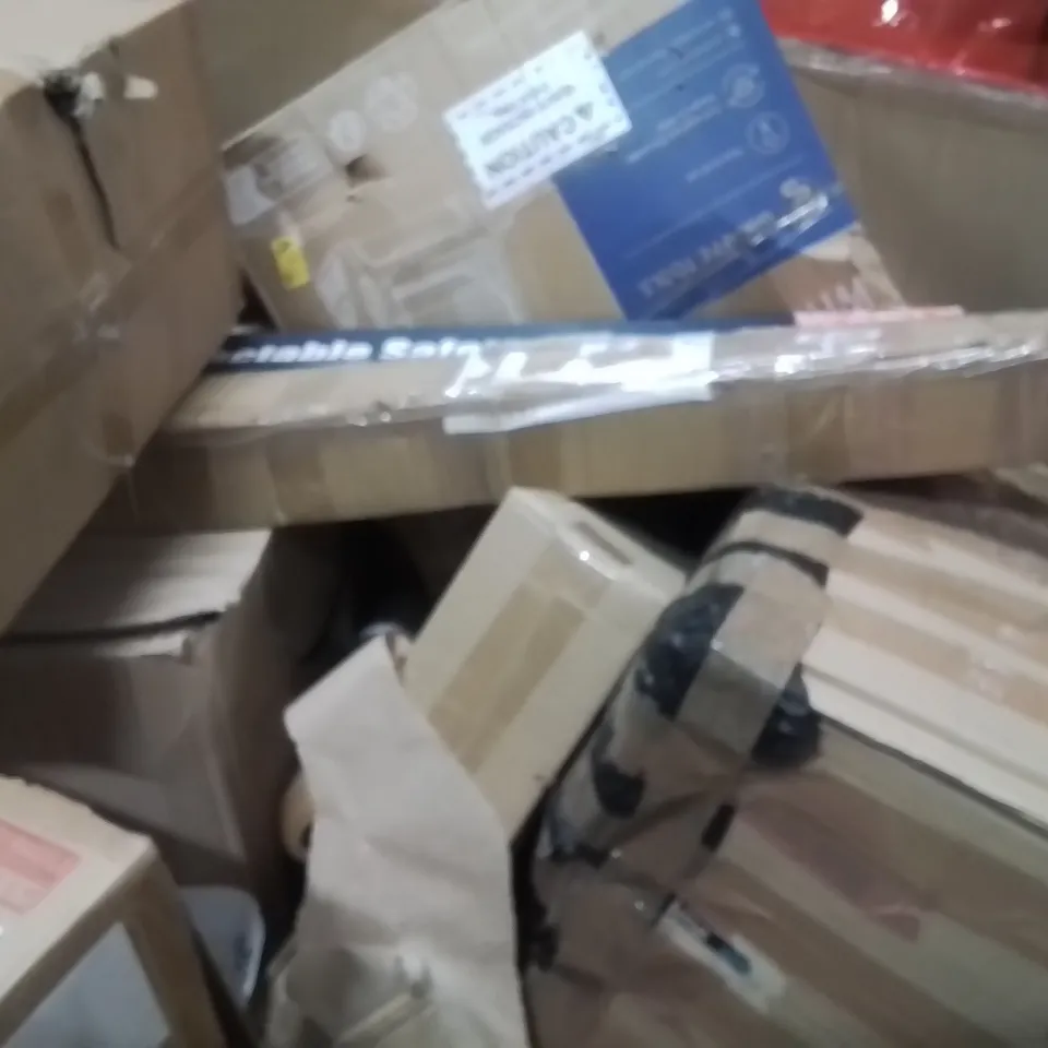 PALLET OF ASSORTED HOUSEHOLD GOODS AND PRODUCTS TO INCLUDE;TRAMPOLINE,CHAIR MAT,ELECTRIC SLICER MACHINE