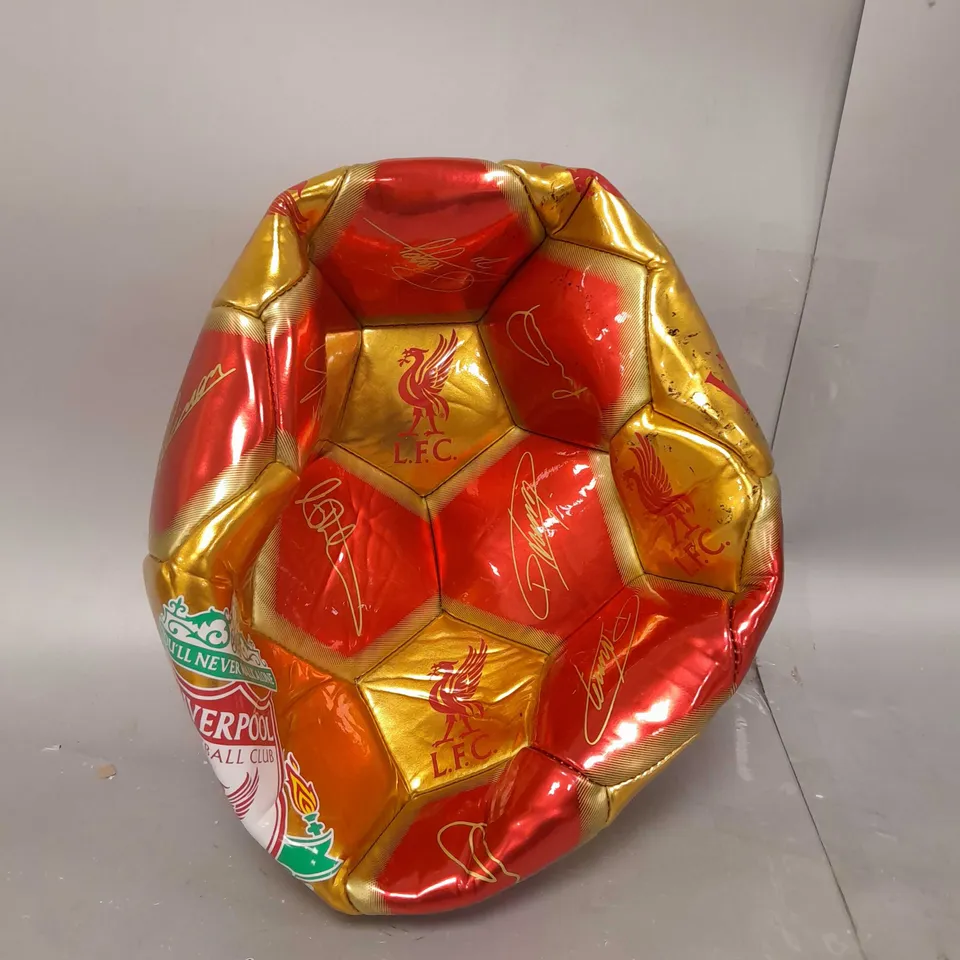 LIVERPOOL SIZE 5 METALLIC SIGNATURE FOOTBALL