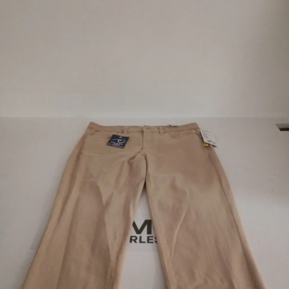 ANNA MONTANA WELLNESS STRETCH JEANS ANGELIKA SLIM FIT BEIGE UK 16 TAGGED