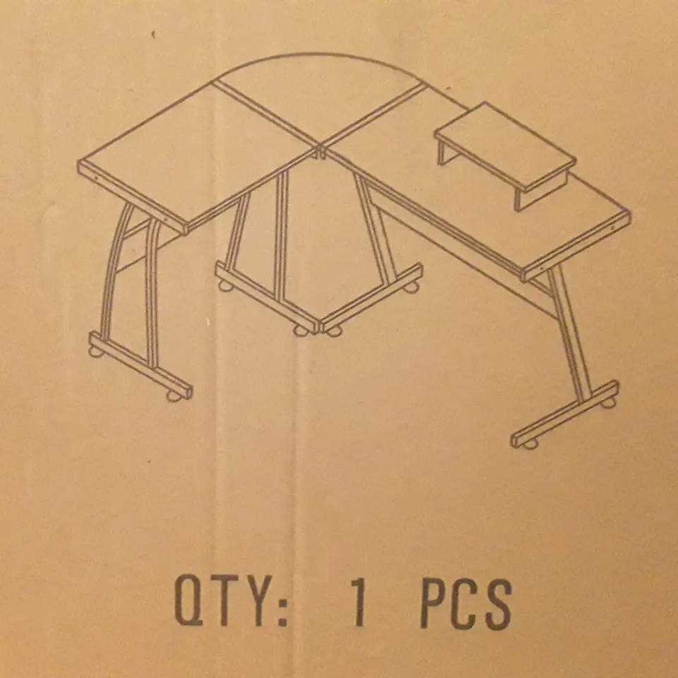 PALLET CONTAINING 18 BOXED L-SHAPED DESKS