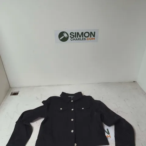 RUTH LANGFORD FASHION BLACK JACKET, BUTTON FRONT UK 16