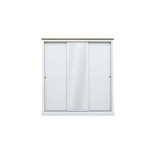 BOXED HARRIET-MARY 3 DOOR SLIDING WARDROBE - WHITE (3 BOXES)