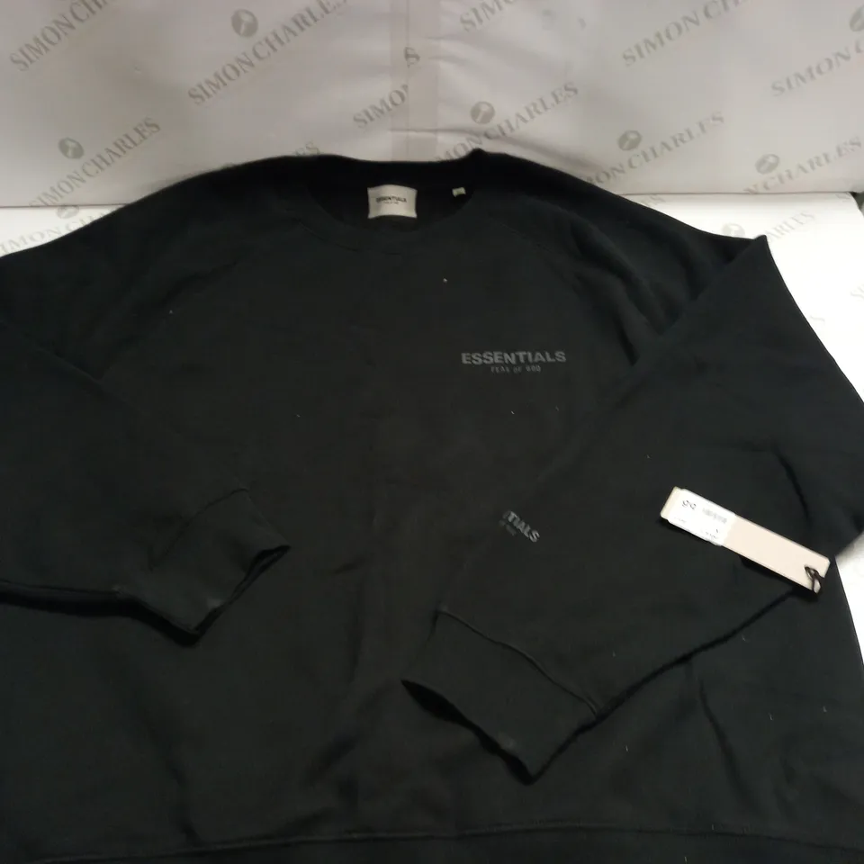 ESSENTIALS FEAR OF GOD CREW SWEATER IN BLACK - XL