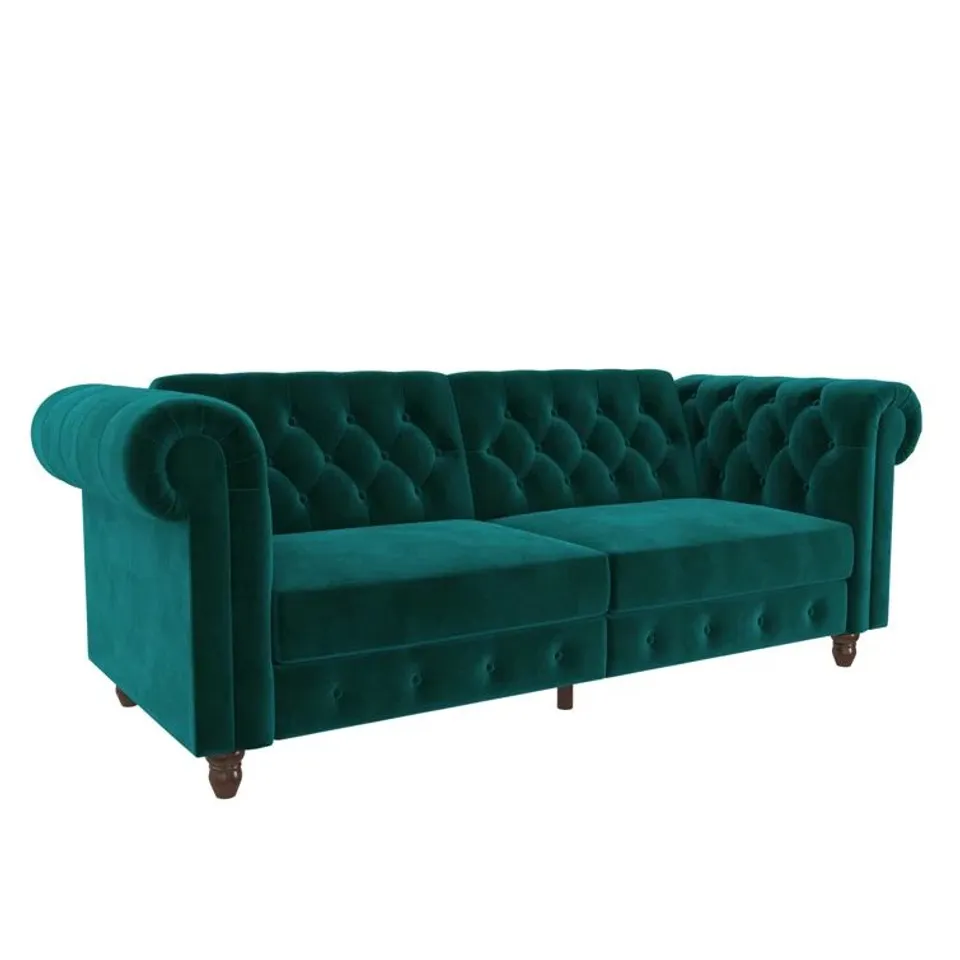 BOXED DIMMITT 3 SEATER CHESTERFIELD SOFA BED (2 BOXES)