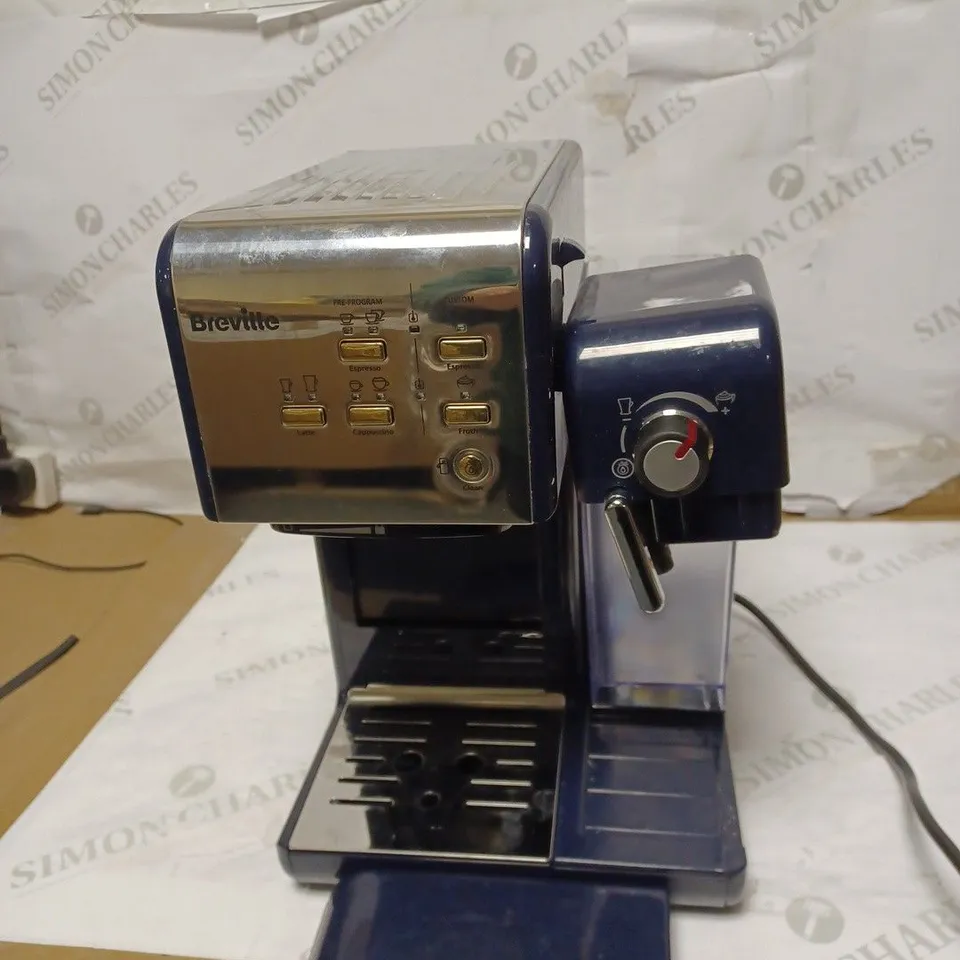 BREVILLE ONE-TOUCH COFFEEHOUSE COFFEE MACHINE - NAVY BLUE