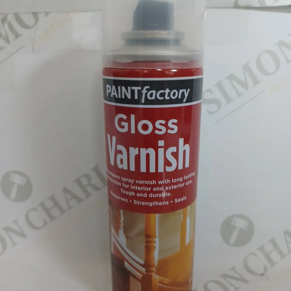 BOX OF 24 PAINT FACTORY GLOSS VARNISH WITH CLEAR FINISH 