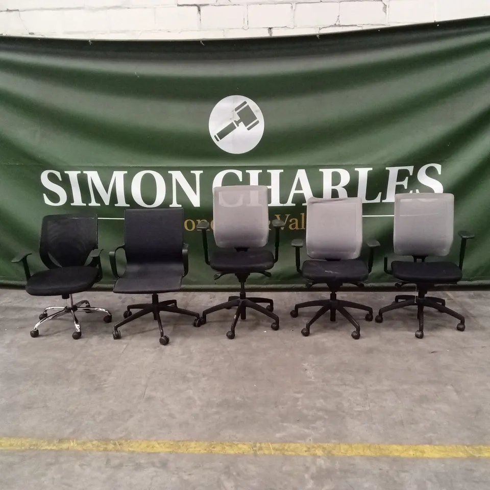 10 x ASSORTED SWIVEL OFFICE CHAIRS