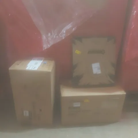 PALLET OF ASSORTED HOUSEHOLD GOODS AND PRODUCTS TO INCLUDE;UNDER DESK BIKE,ELTRONIC DARTBOARD,UNDER DESK BIKE