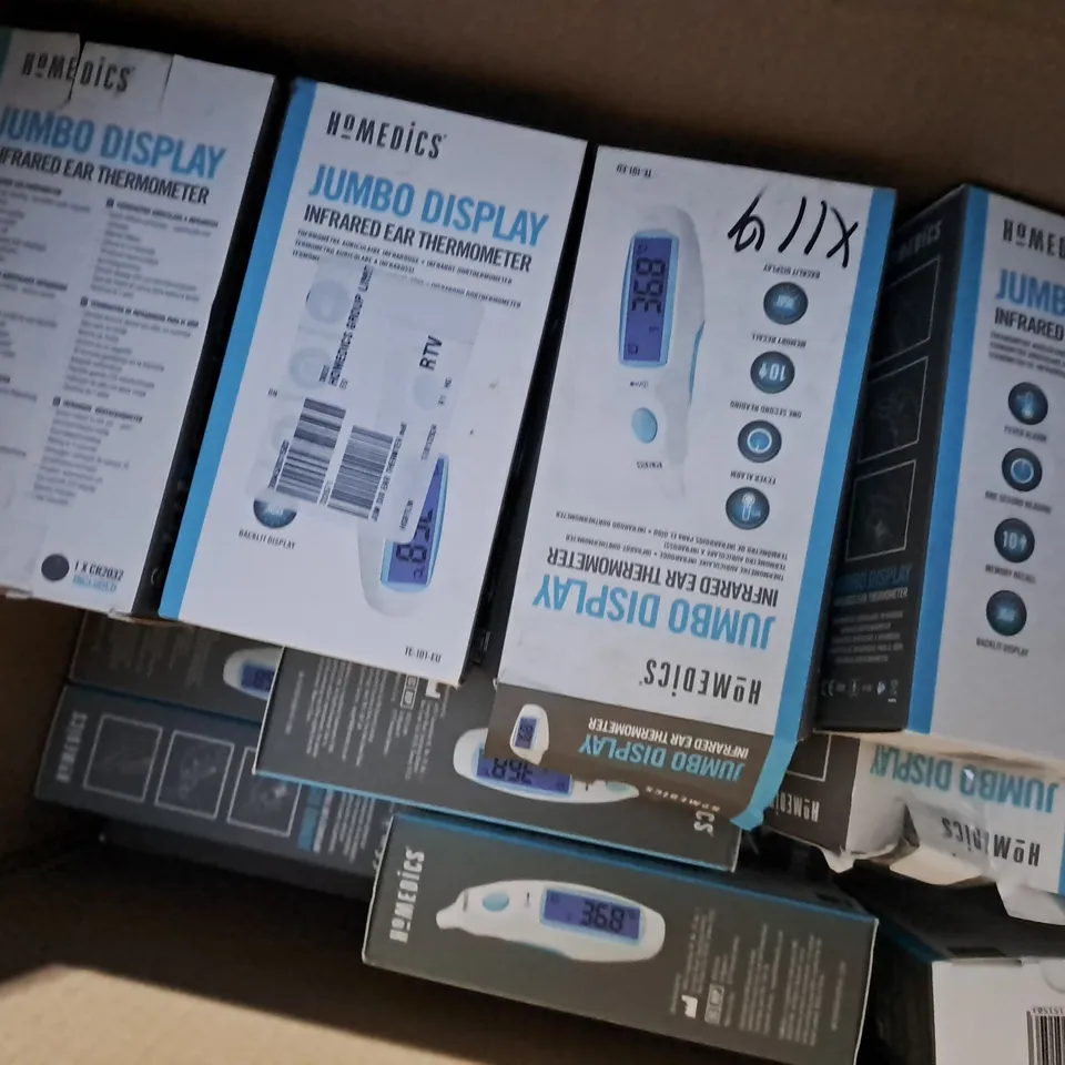 APPROXIMATELY 30 BOXED HOMEDICS JUMBO DISPLAY INFRARED EAR THERMOMETER