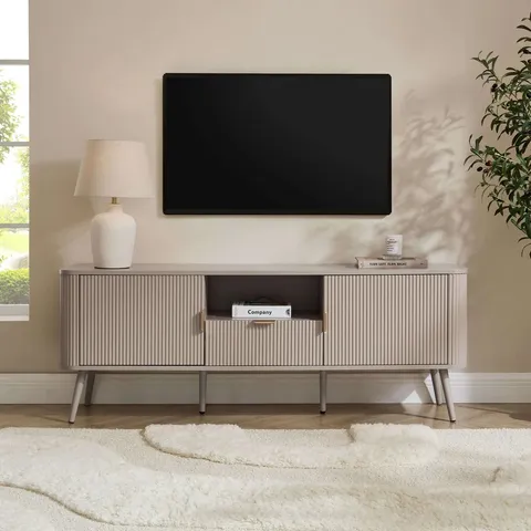 BOXED DUSK HATTIE TV UNIT FOR TVS UP TO 65" - TAUPE (1 BOX)
