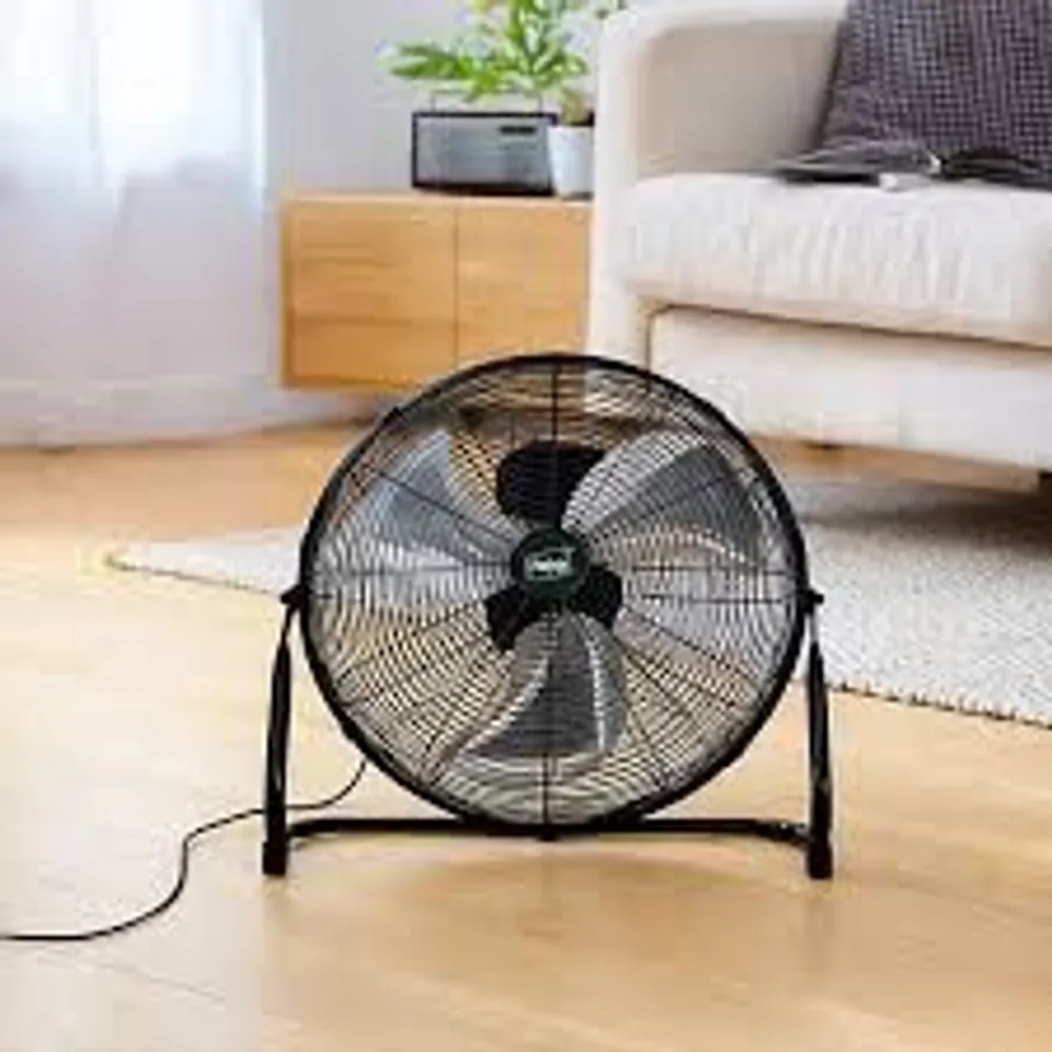 BOXED NEO HIGH VELOCITY BLACK METAL FLOOR FREESTANDING FAN - 12 INCH