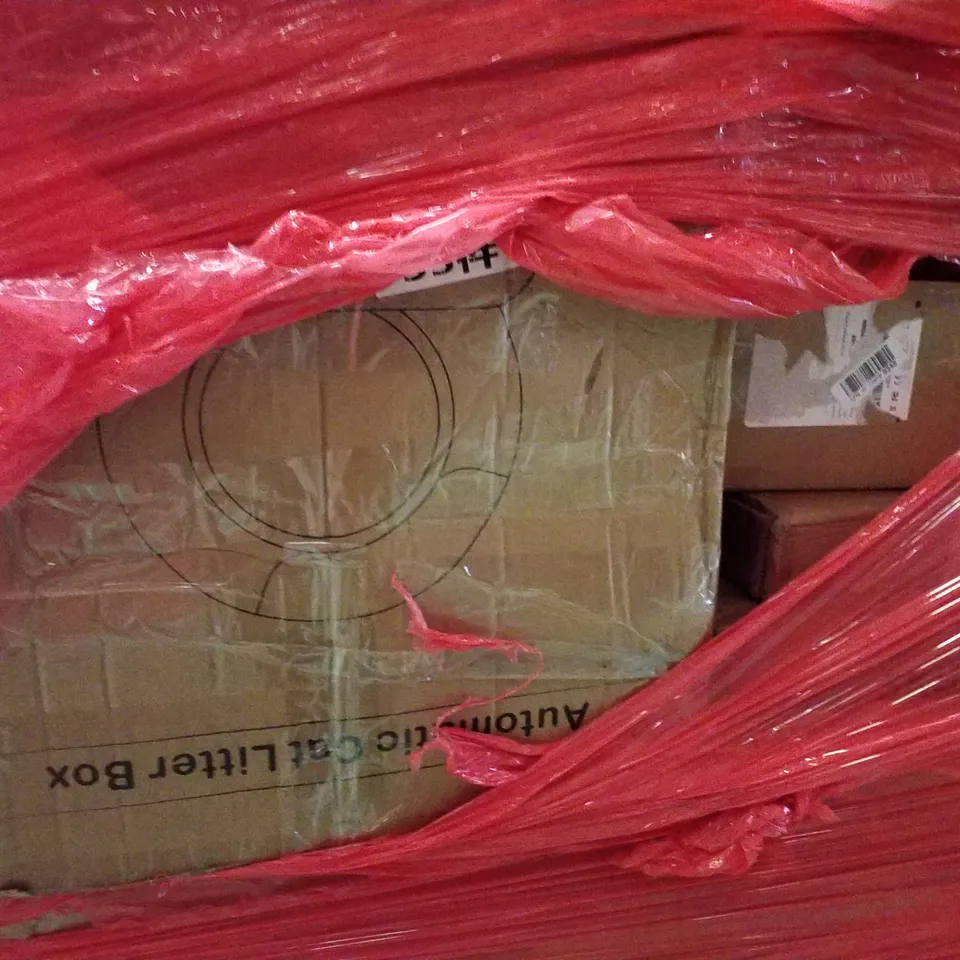PALLET CONTAINING ASSORTED PRODUCTS INCLUDING AUTOMATIC CAT LITTER BOX, OFFICE CHAIR & BABY PLAYPEN