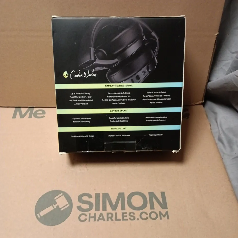 SKULLCANDY CRUSHER WIRELESS HEADPHONES – BLACK (BOXED)