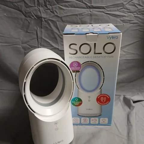 VYBRA SOLO RECHARGEABLE DESKTOP FAN 