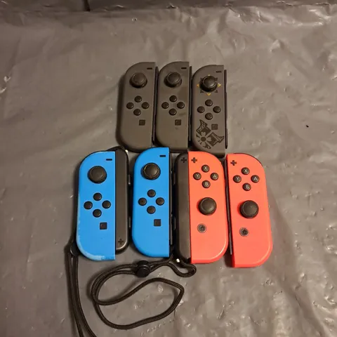 NINTENDO LOT OF 7 JOYCONS FOR SWITCH IN ASSORTED COLOURS