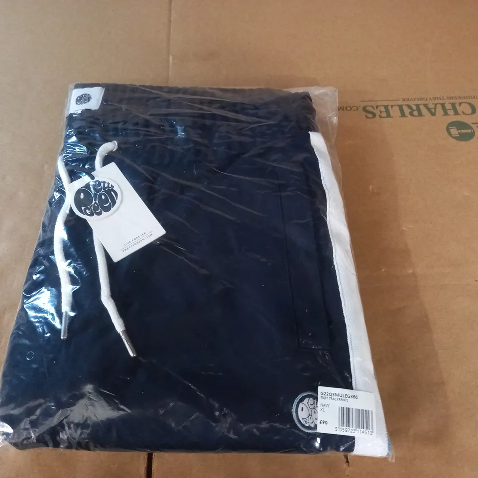 PRETTY GREEN TILBY TRACKPANTS IN NAVY - XL