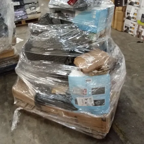 PALLET OF ASSORTED HOUSEHOLD GOODS AND PRODUCTS TO INCLUDE; GYM MATS, PARASOL BASE, PET PRODUCTS ETC