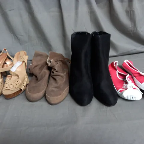 LARGE QUANTITY OF ASSORTED WOMENS SHOES IN VARIOUS SIZES, COLOURS AND STYLES