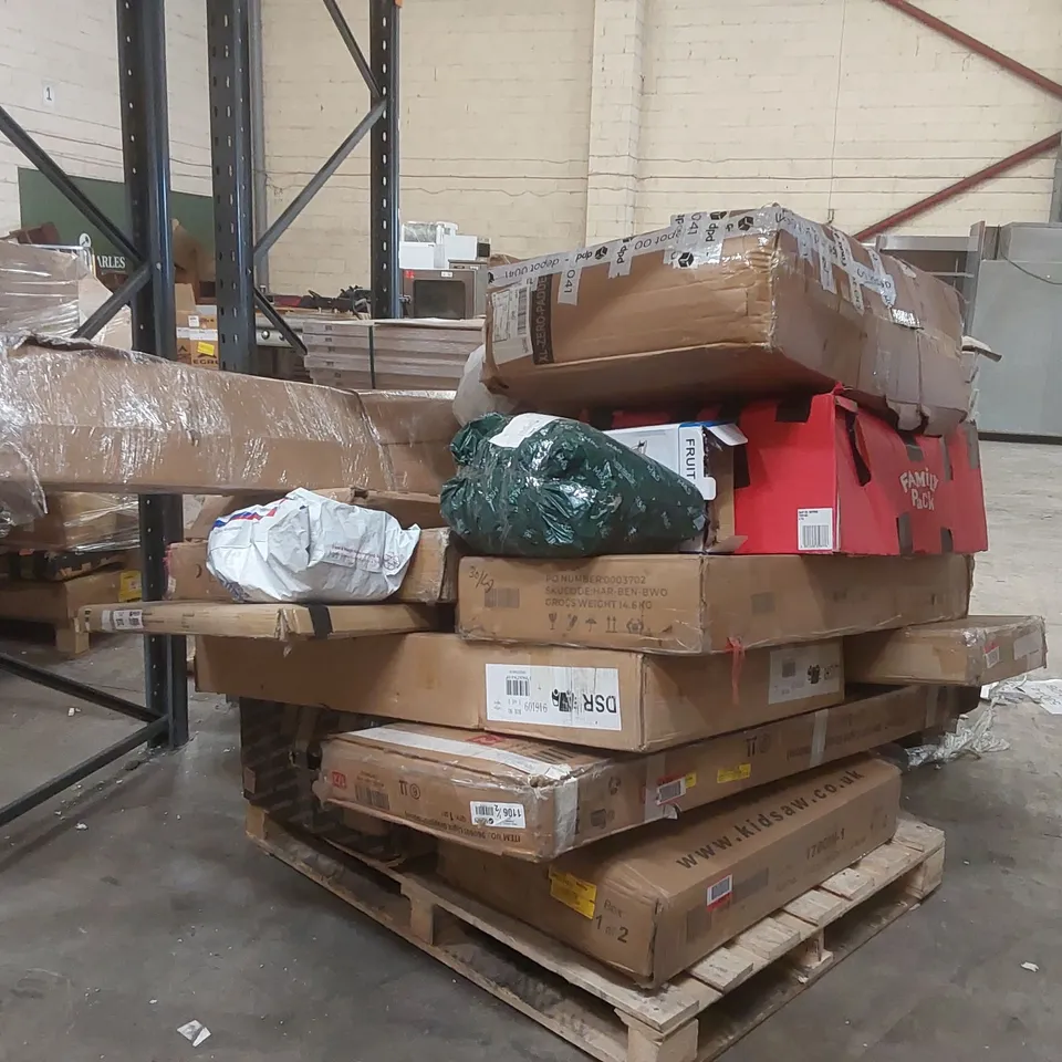 PALLET CONTAINING A LARGE QUANTITY OF ASSORTED FURNITURE PARTS ECT 