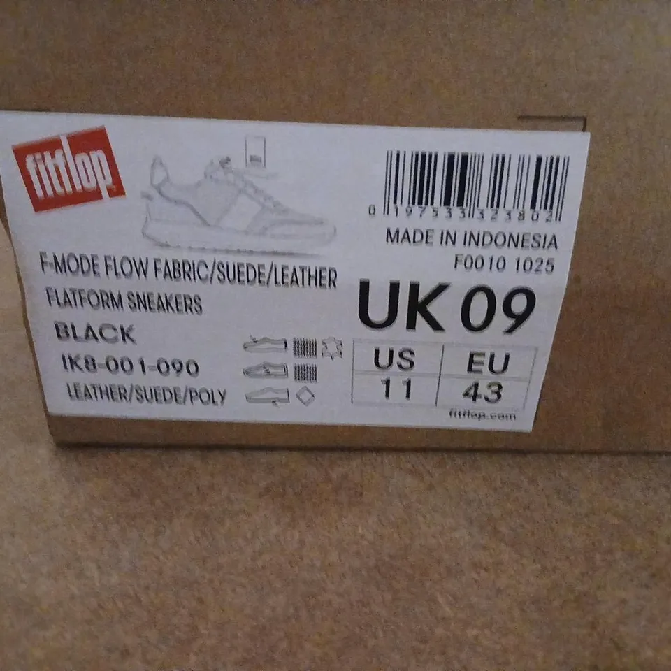 FITFLOP F-MODE FLOW SNEAKERS – BLACK UK 9 
