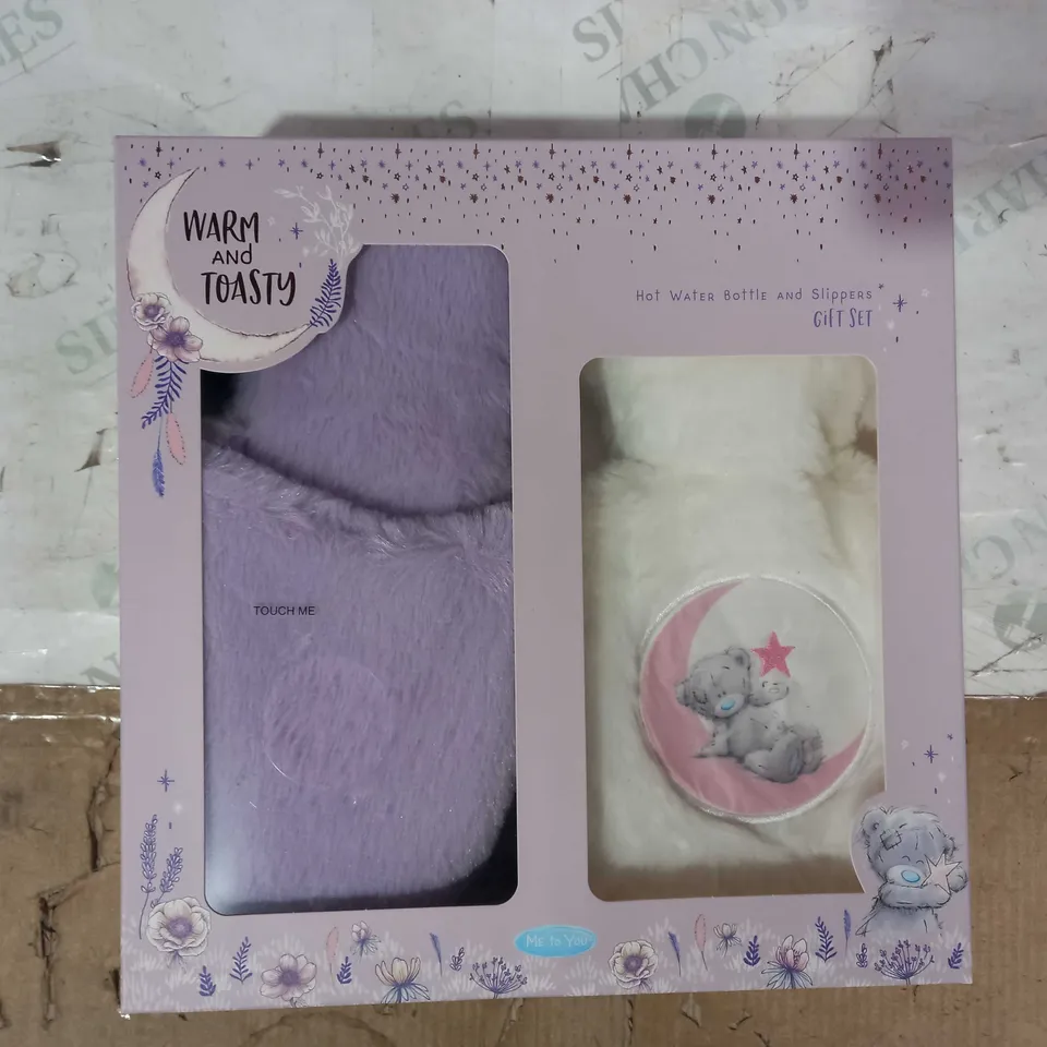 ME TO YOU HOT WATER BOTTLE AND SLIPPERS (UK SIZE 5-6) GIFT SET