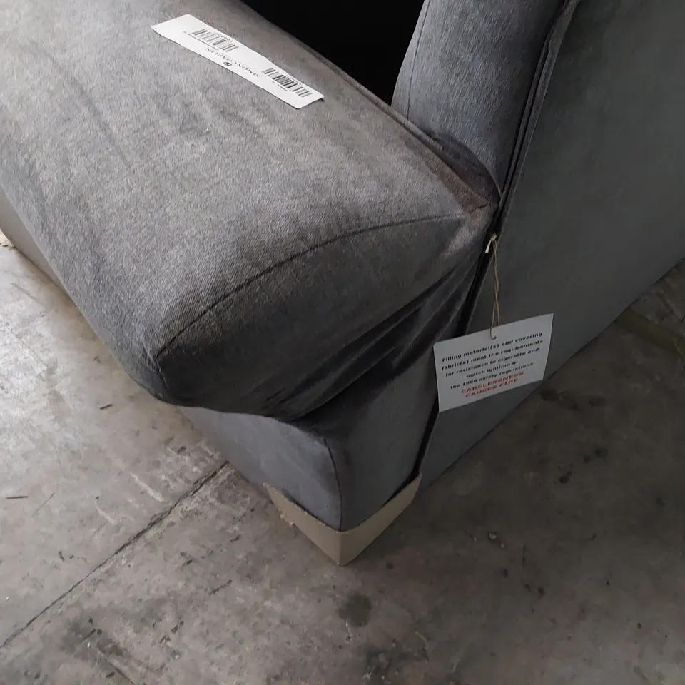DESIGNER TWO SEATER SOFA GREY FABRIC 