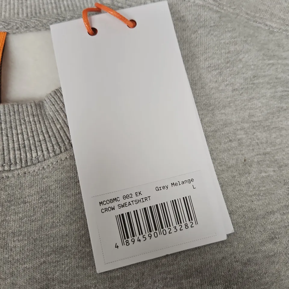 BOLT CROW SWEATSHIRT – GREY MELANGE – SIZE L