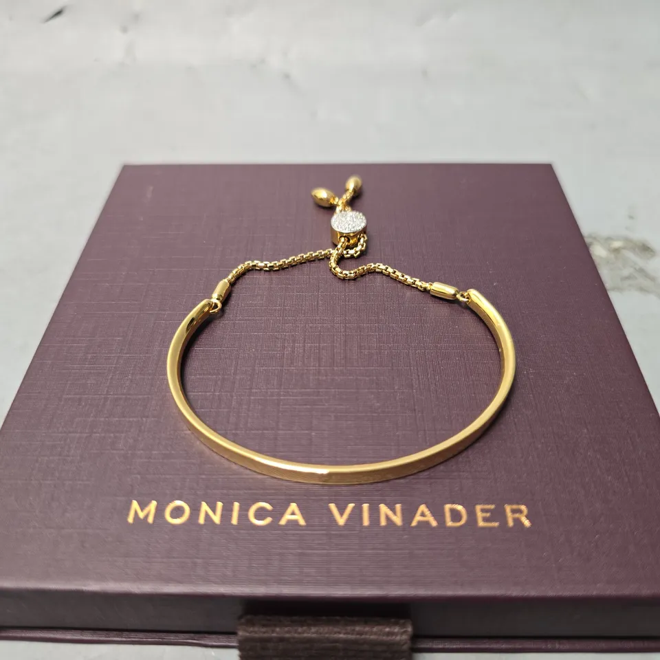 BOXED MONICA VINADER GOLDEN SMILE BANGLE 