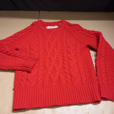 JACK WILLS KNITWEAR RED JUMPER - UK 10