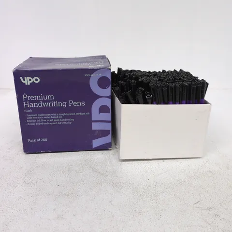 BOX OF APPROXIMATELY 180 YPO PREMIUM HANDWRITING PENS BLACK 