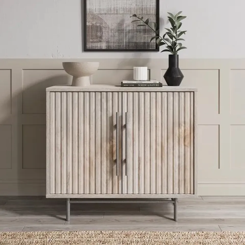 BOXED BRYANT SMALL SIDEBOARD - WHITEWASH (1 BOX)