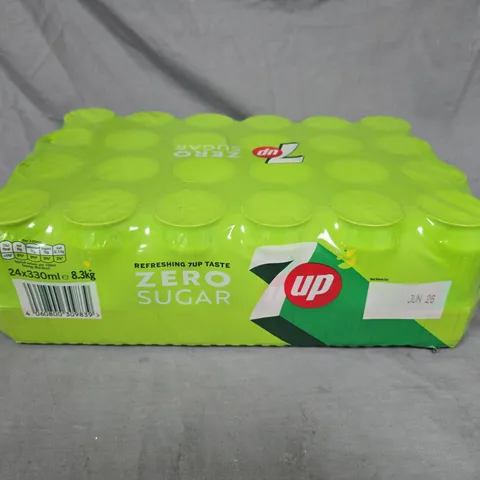 24-CAN PACK OF 7UP ZERO SUGAR